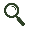 magnifying glass icon representing search and discovery for two distinct purposes