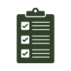 clipboard with three checked items and one empty line for additional notes or tasks